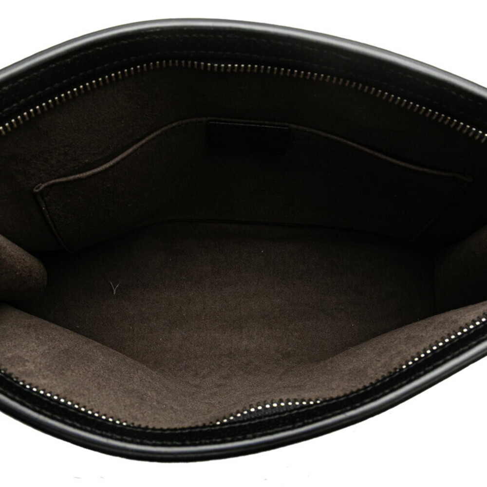 Gucci Web Stripe Clutch Bag Shoulder Black Leather - Picture 9 of 9